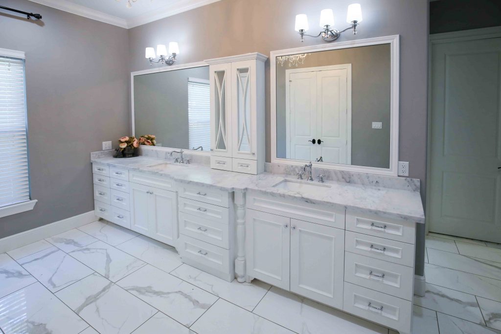 Marble master bathroom remodel